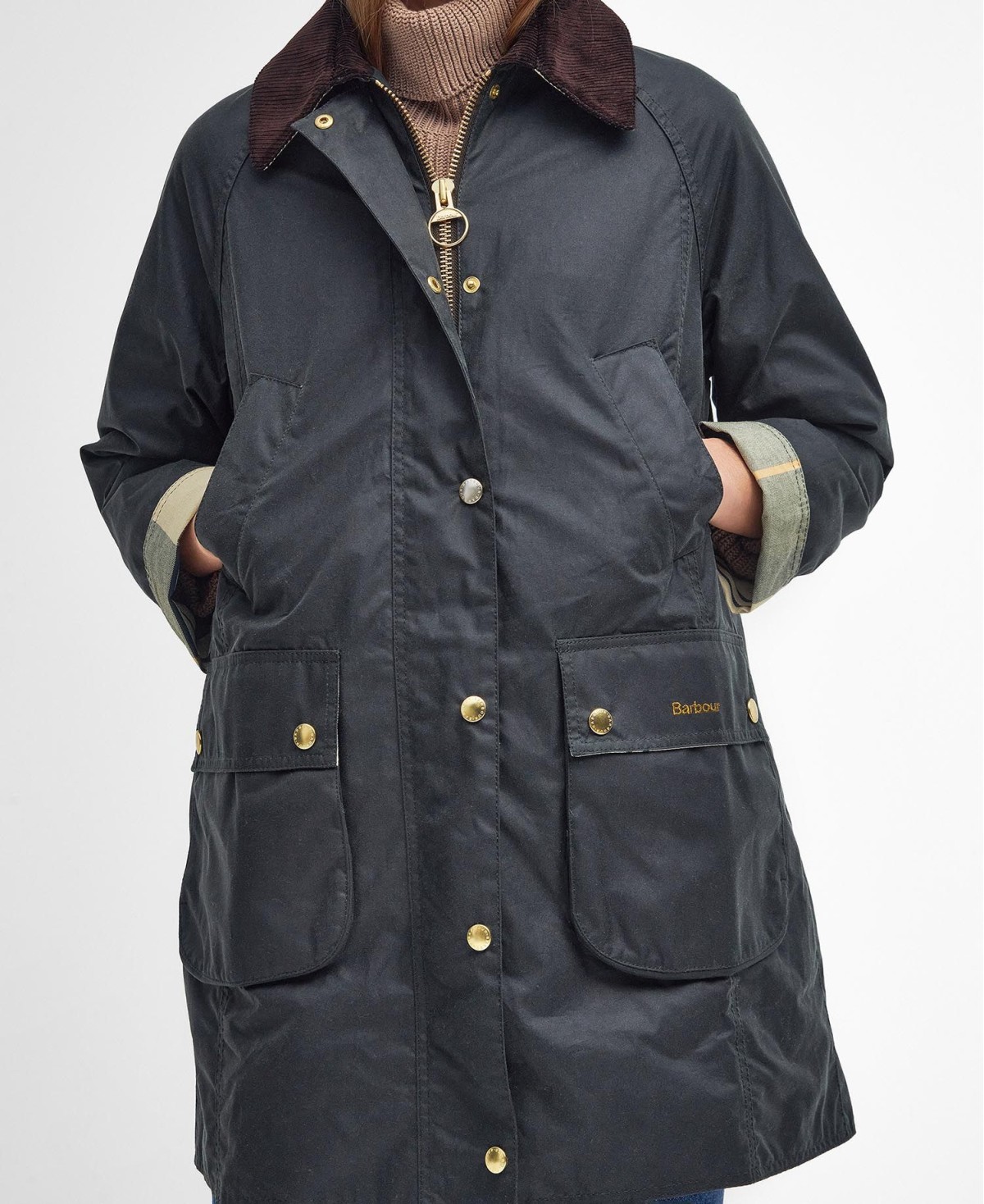 Veste huilée Barbour femme Long Beadnell