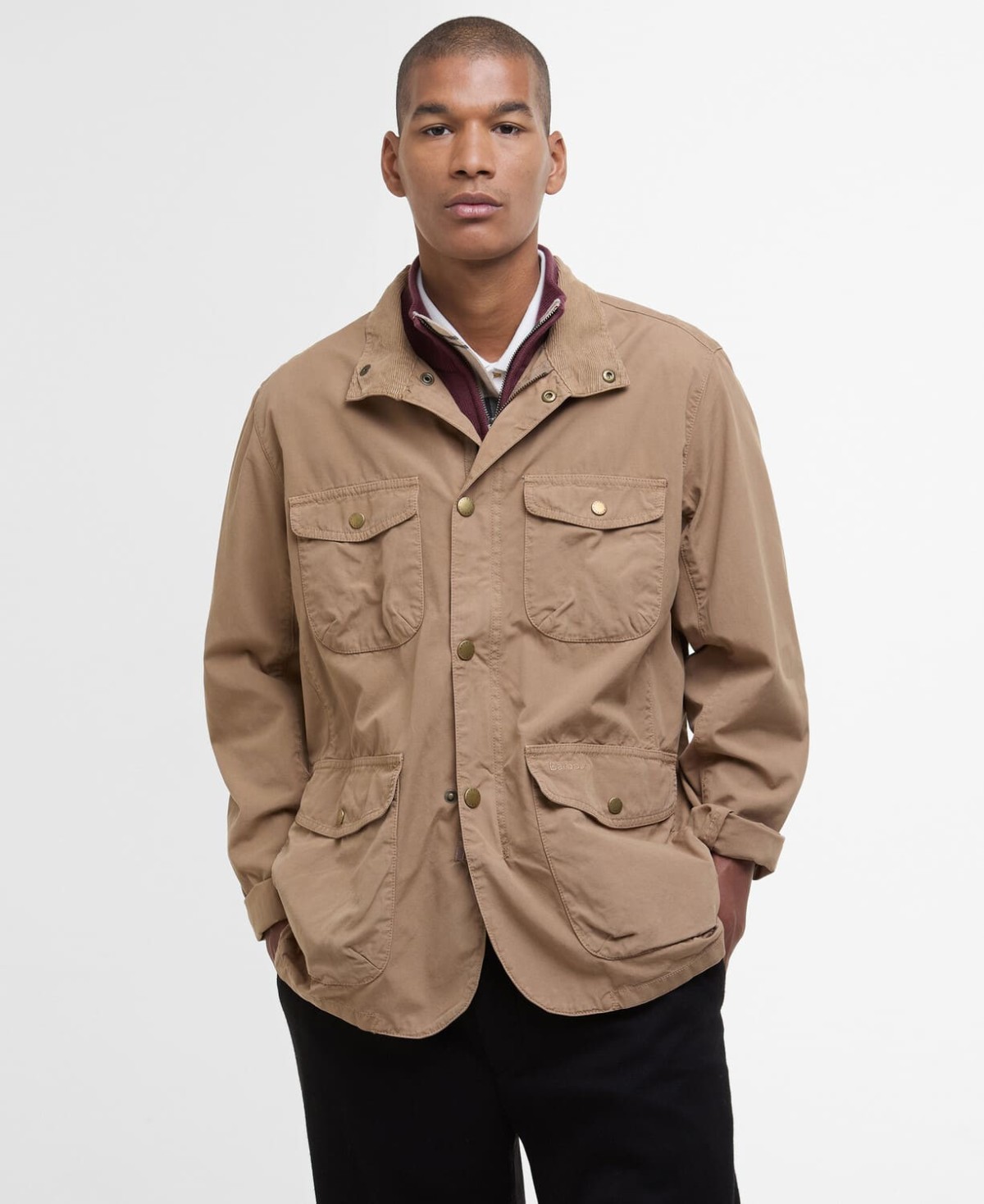 Veste en coton homme ogston casual barbour beige