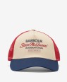 Casquette steve mcqueen trucker barbour navy red stone bleu blanc rouge