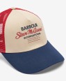 Casquette steve mcqueen trucker barbour navy red stone bleu blanc rouge