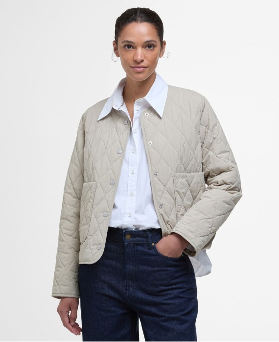 Veste matelassée femme monroe barbour beige creme light sand