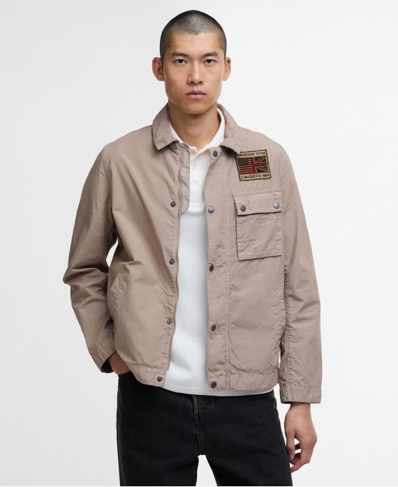 Veste en coton workers casual barbour international steve mcqueen beige timberwolf