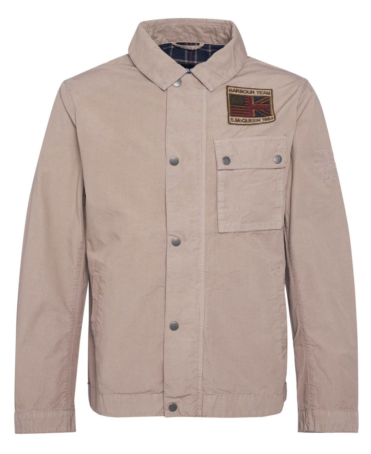 Veste en coton workers casual barbour international steve mcqueen beige timberwolf