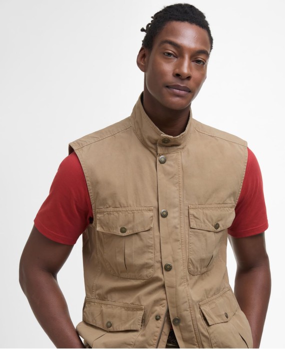 Gilet coton corbridge casual barbour beige