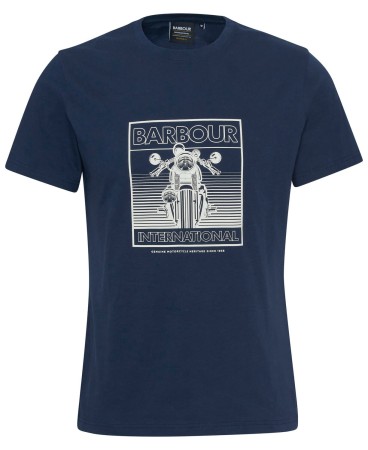 T-shirt homme track barbour international bleu marine navy