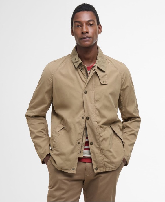 Veste en coton homme ogston casual barbour beige