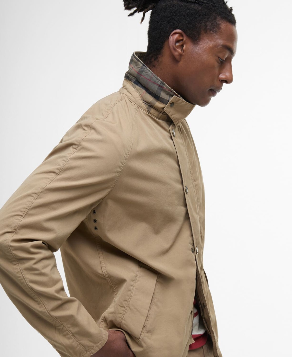 Veste en coton homme ogston casual barbour beige