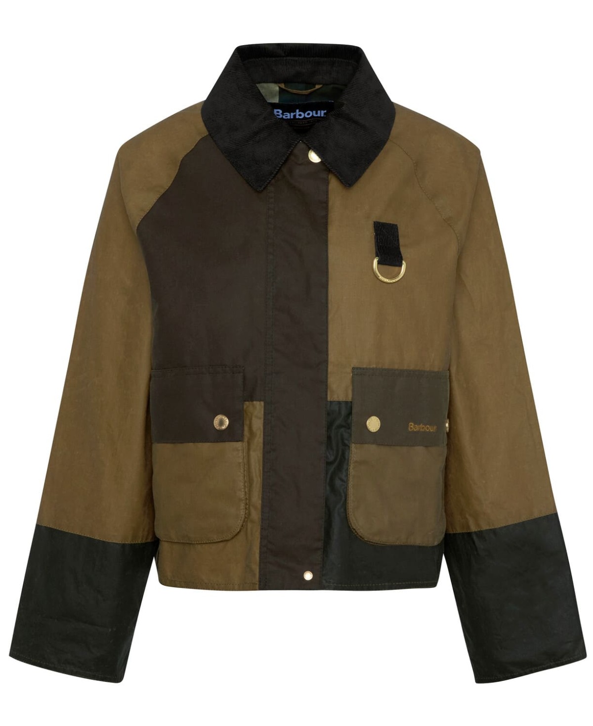 Veste coton huilé Alma barbour vert beige sand archive olive