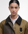 Veste coton huilé Alma barbour vert beige sand archive olive