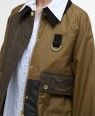 Veste coton huilé Alma barbour vert beige sand archive olive