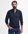 Pull en coton cotton half zip barbour navy bleu marine