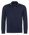 Pull en coton cotton half zip barbour navy bleu marine