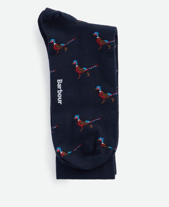 Chaussettes faisans mavin barbour navy bleu marine