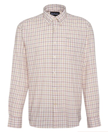 Chemise homme a carreaux vichy tattersall ravenfield barbour rust