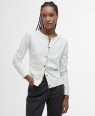 Cardigan Barbour Bredon femme blanc cassé