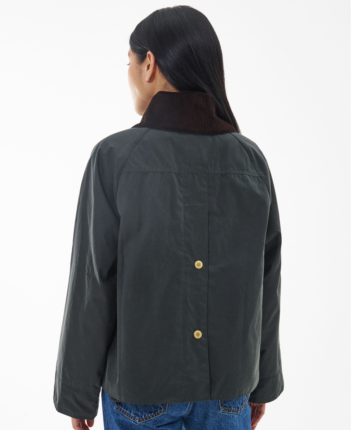 Veste courte coton huilé femme catton spey sage