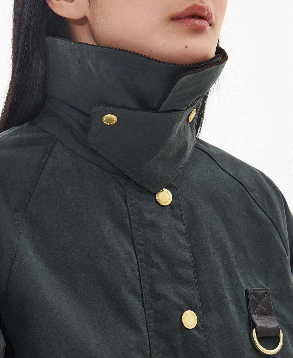 Veste courte coton huilé femme catton spey sage