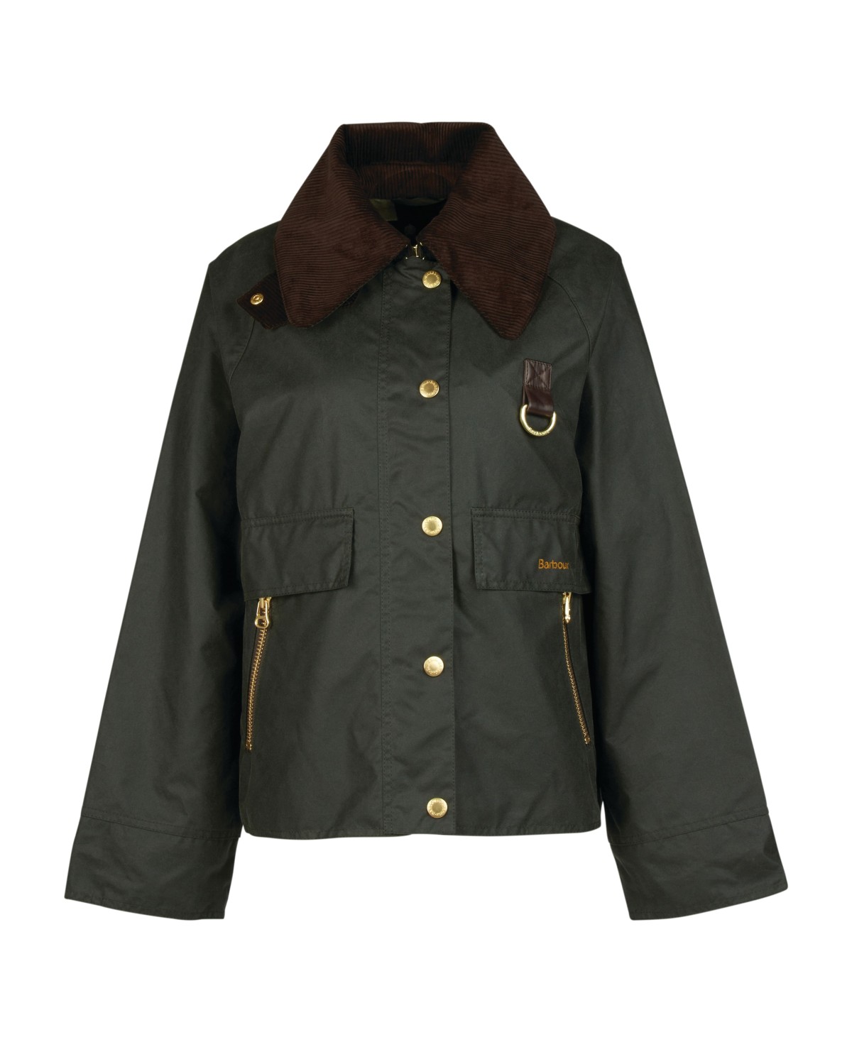 Veste courte coton huilé femme catton spey sage