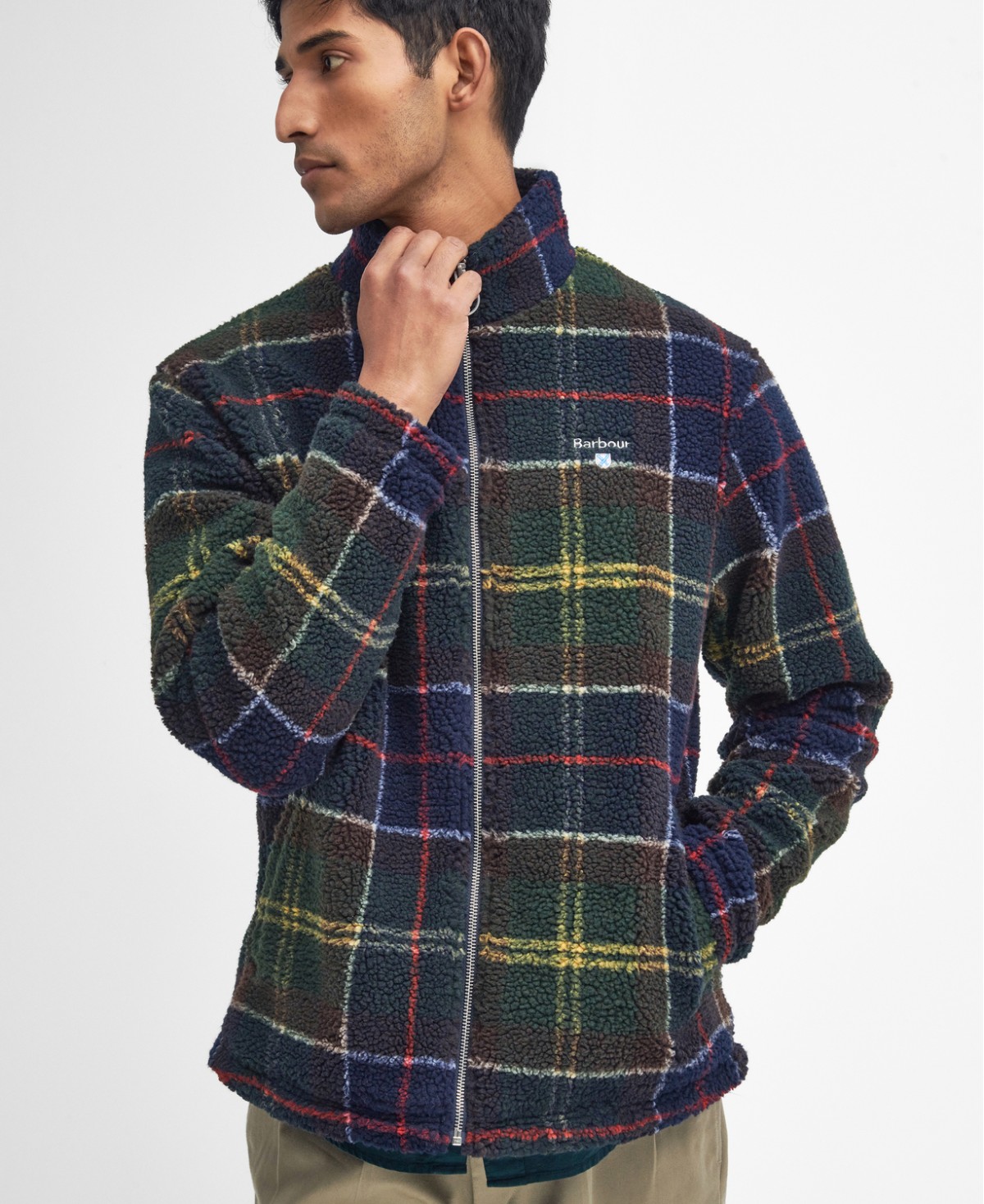 Veste polaire en tartan Barbour