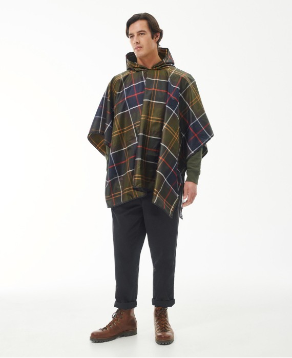 Poncho en tartan imperméable Barbour