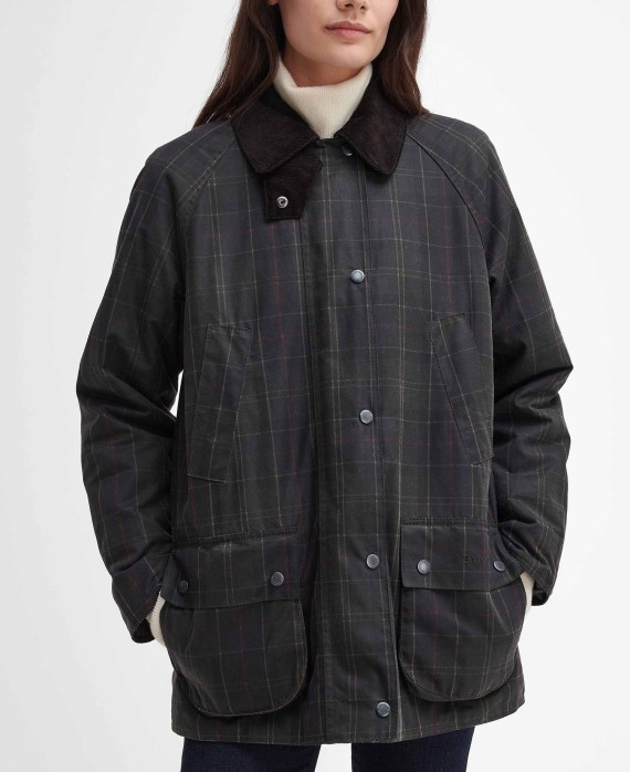 Veste huilée femme Tartan Ashby Barbour