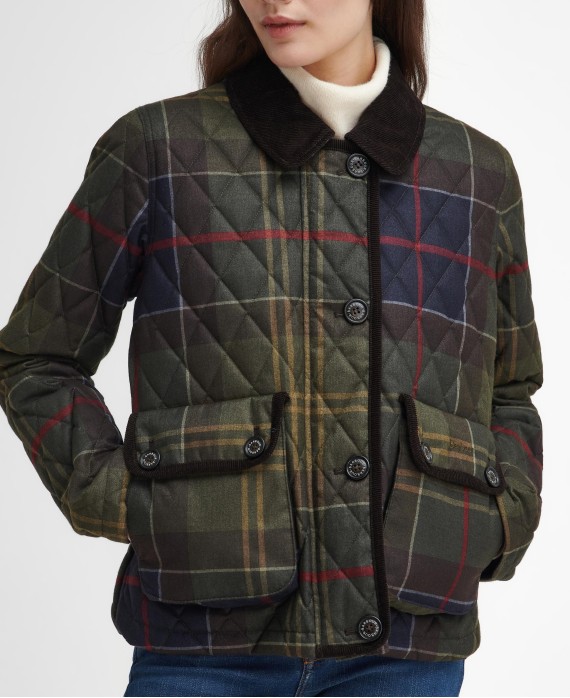 Veste matelassée femme en tartan Loudon Barbour