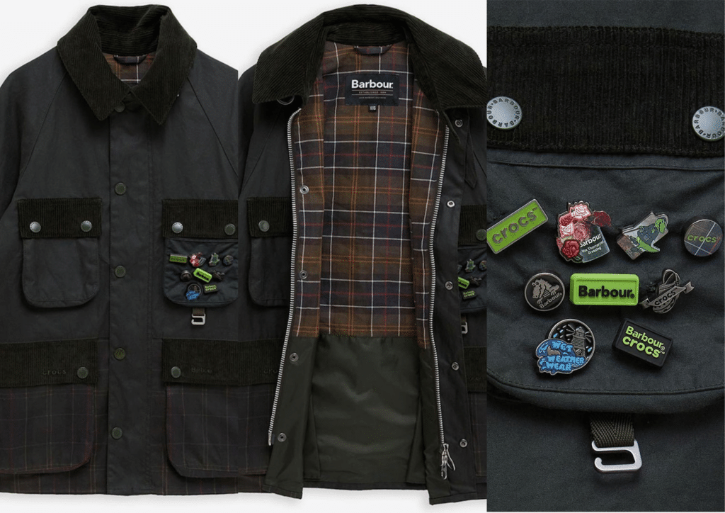 Veste Barbour crocs collaboration