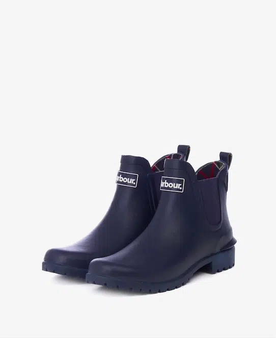 Bottines bleues marine femme Wilton Barbour