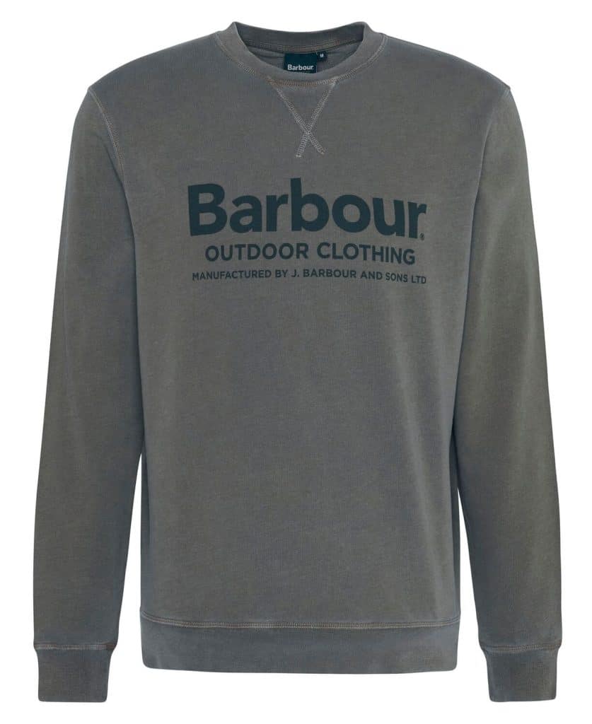 Pull sweatshirt homme larkhill barbour vert kaki light sage