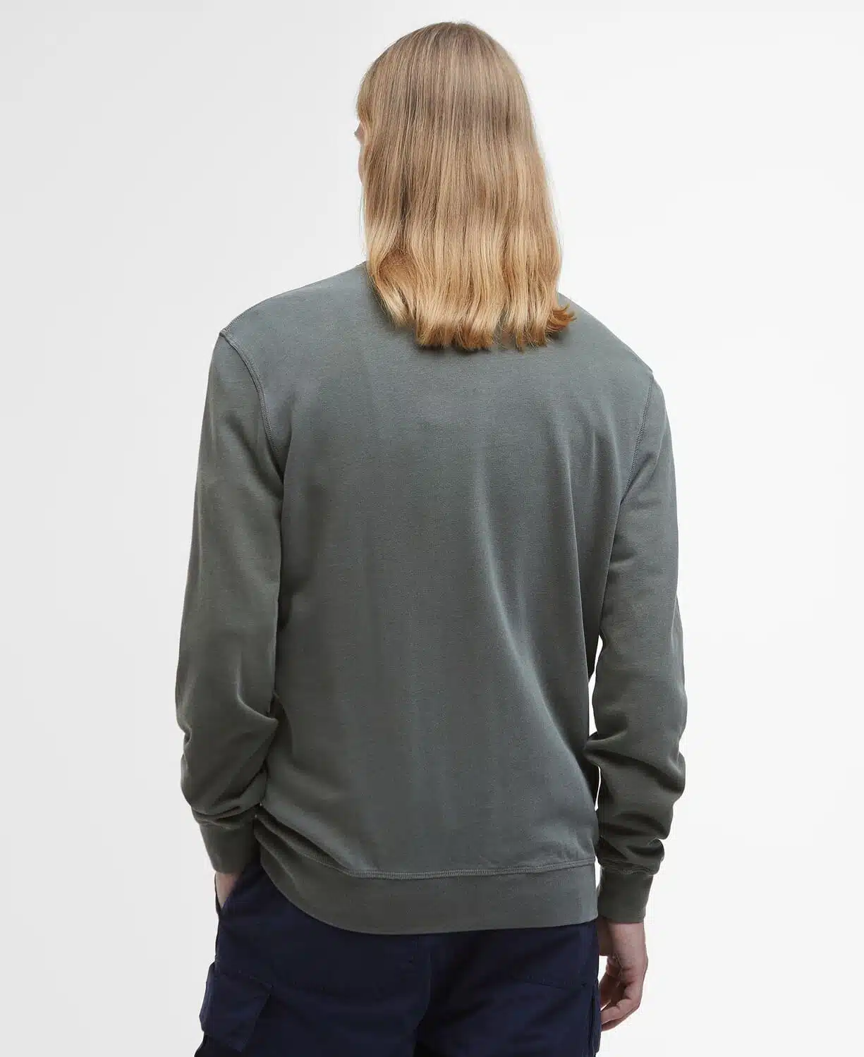 Pull sweatshirt homme larkhill barbour vert kaki light sage