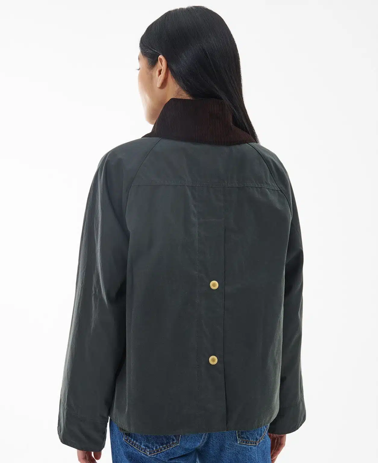 Veste courte coton huilé femme catton spey sage