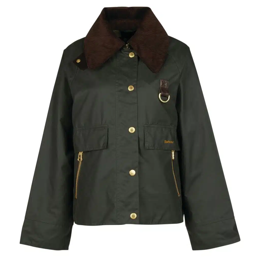 Veste courte coton huilé femme catton spey sage