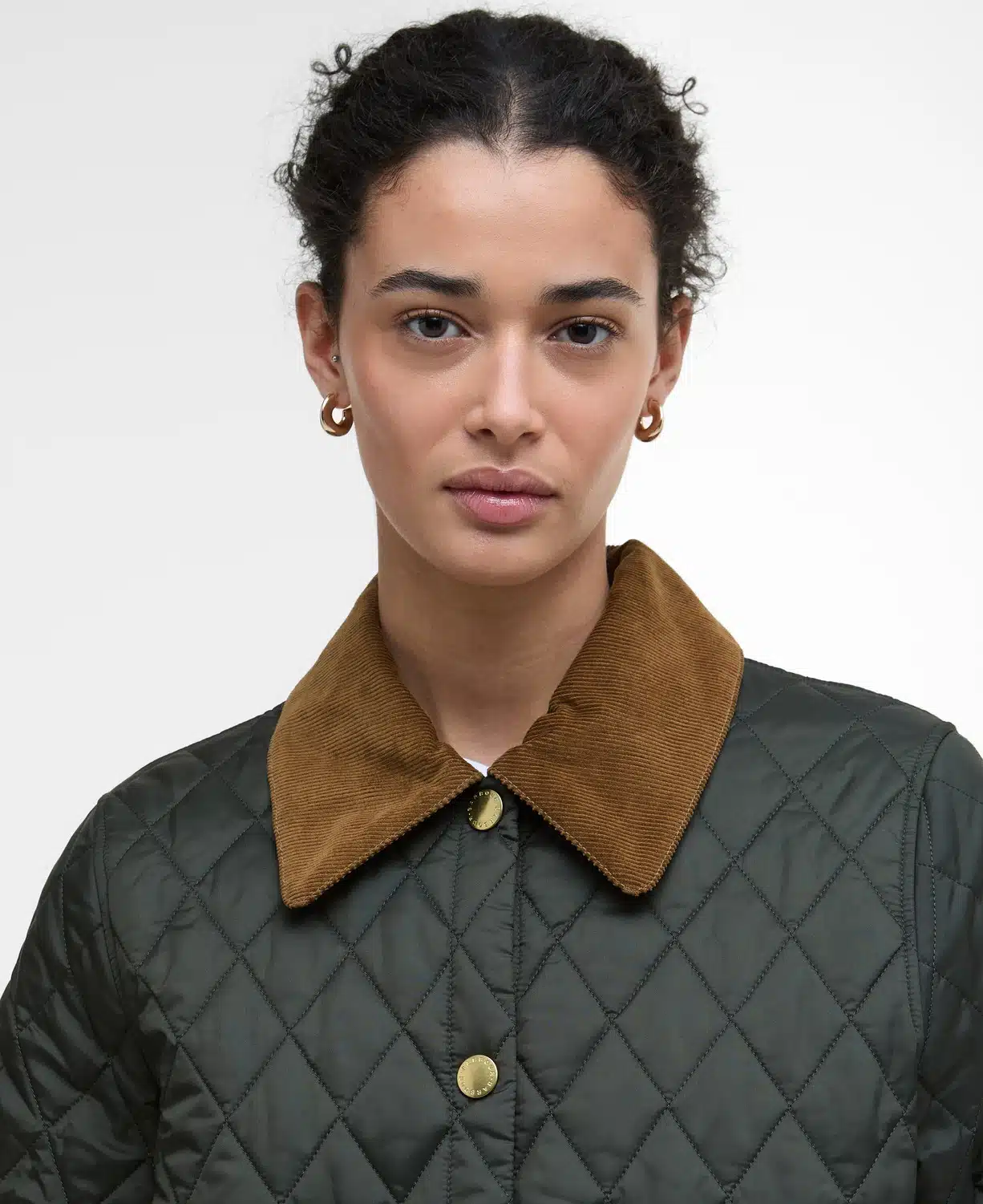 Veste matelassée courte femme vert kaki barbour cropped liddesdale