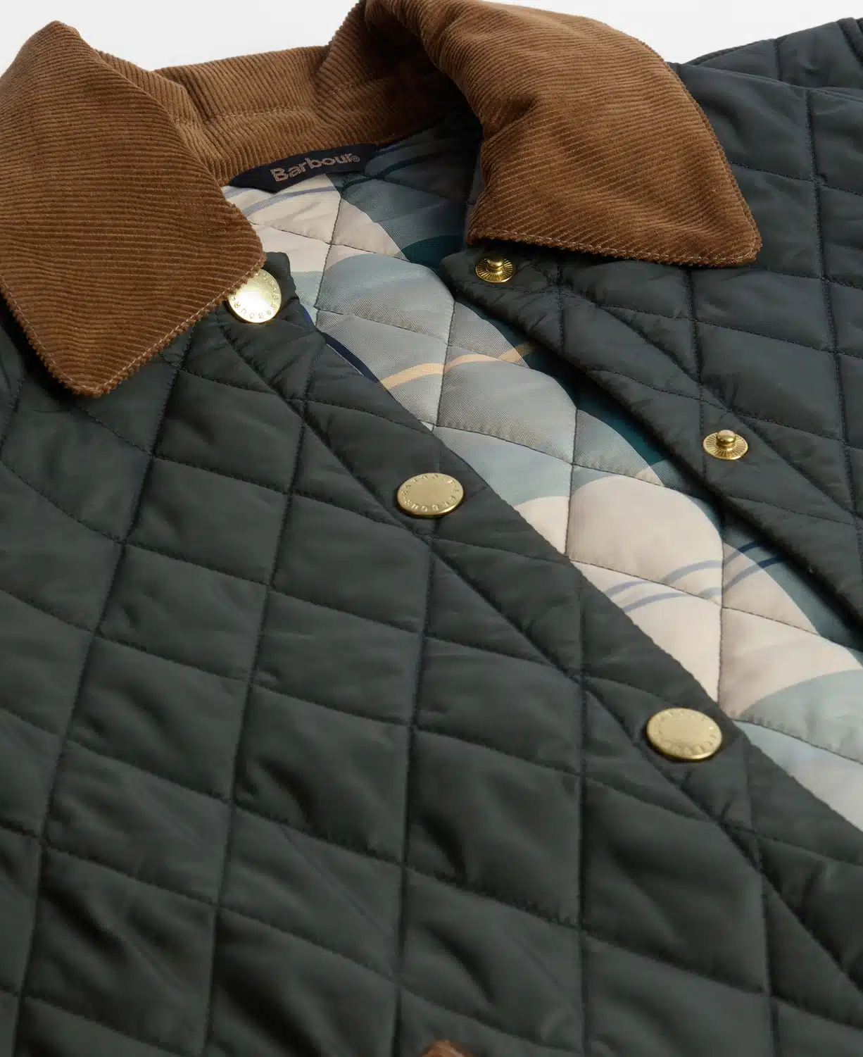 Veste matelassée courte femme vert kaki barbour cropped liddesdale