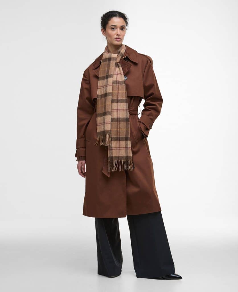 Echarpe en laine et cachemire Muted tartan Barbour