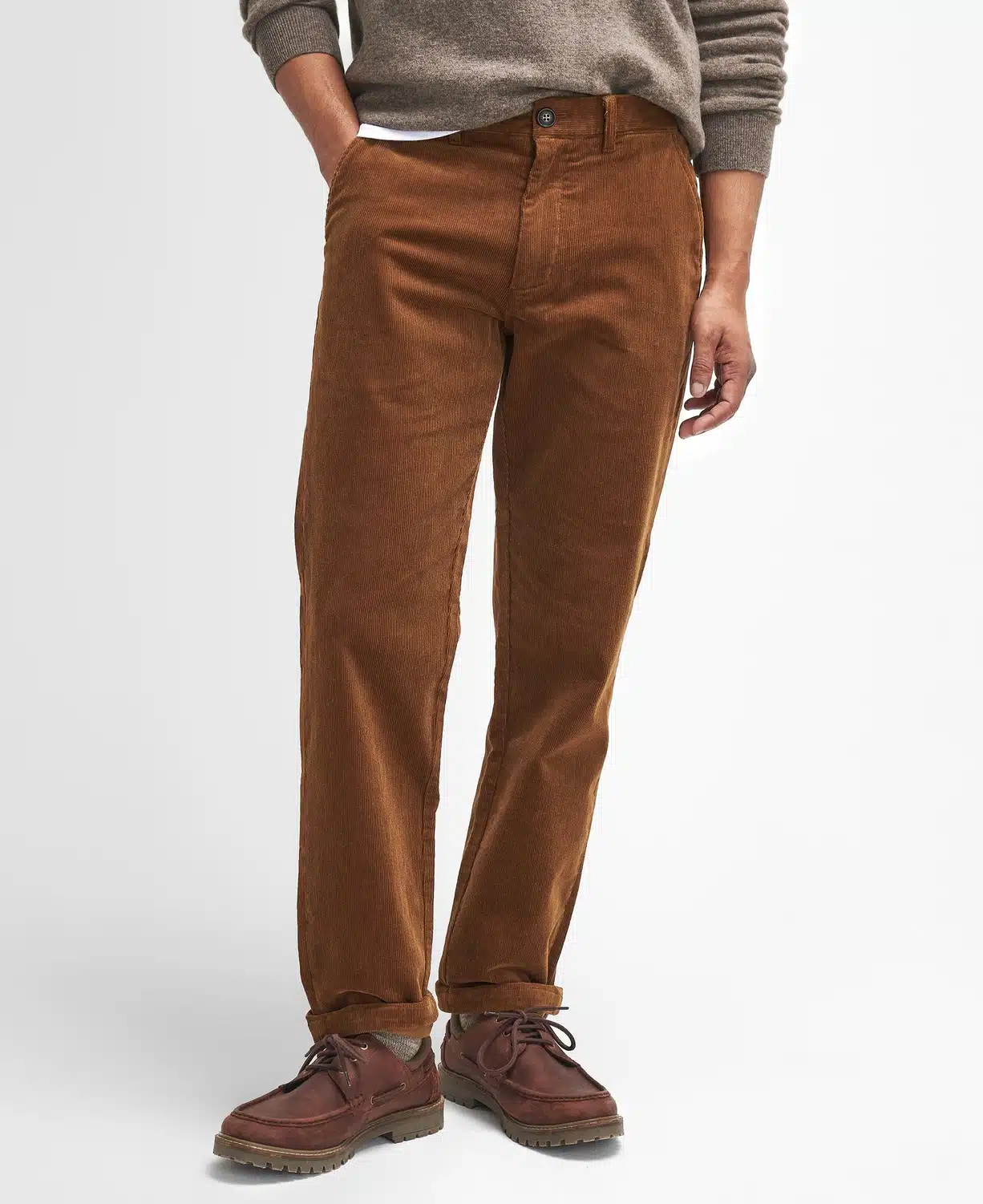 Pantalon en velours côtelé fauve Stretch Cord Barbour