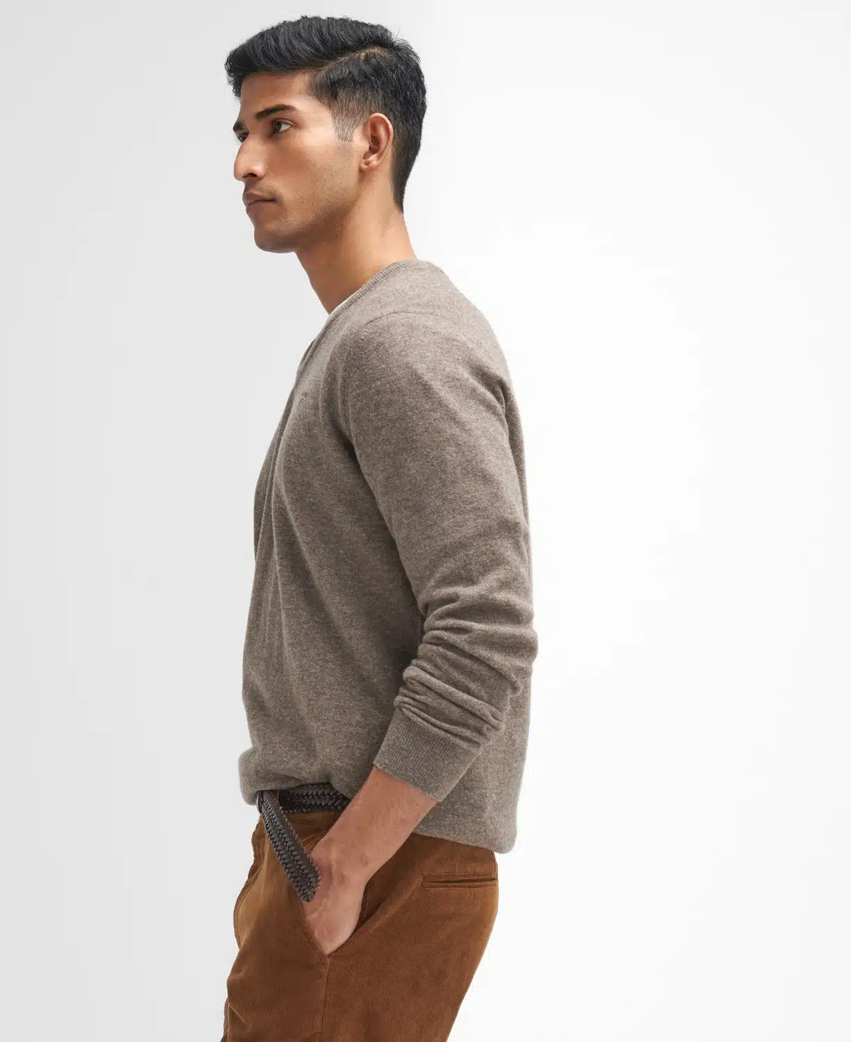 Pantalon en velours côtelé fauve Stretch Cord Barbour