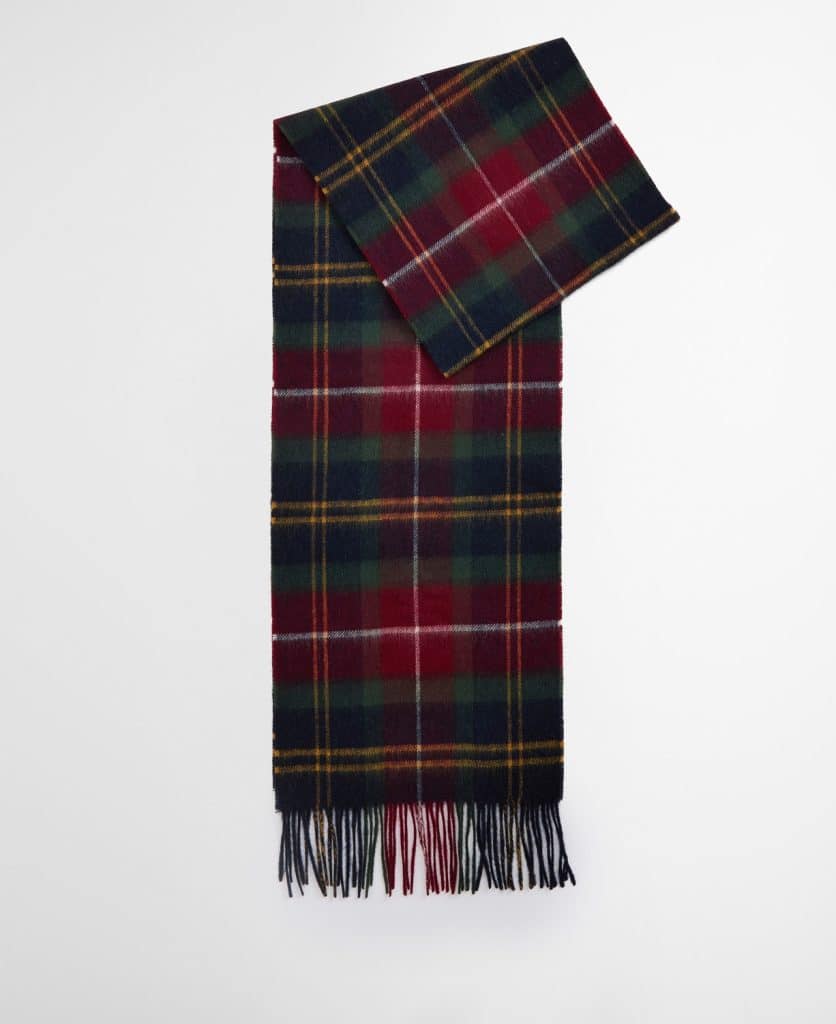 Echarpe en laine et cachemire Barbour winterberry tartan