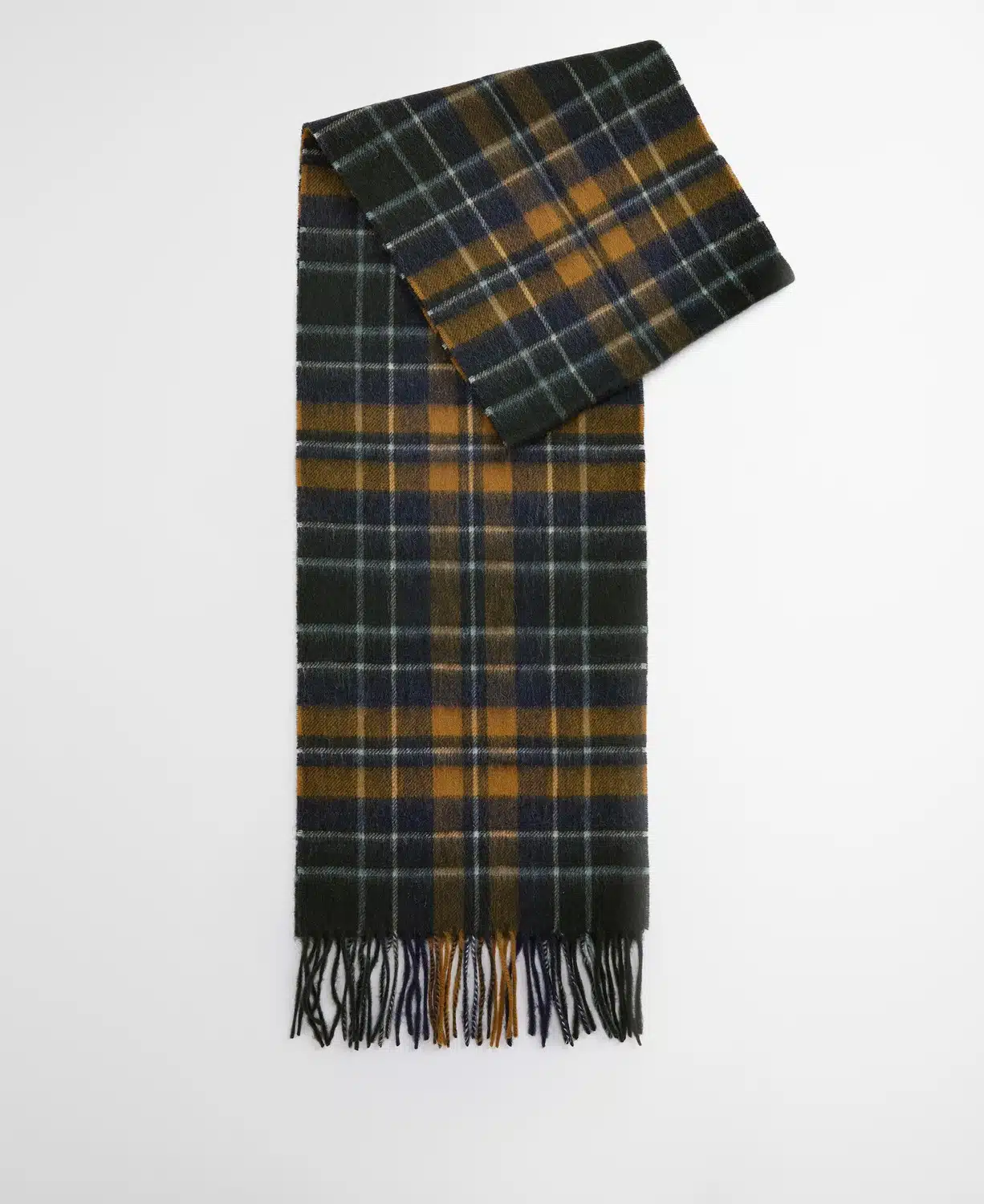 Echarpe en laine d'agneau Barbour forest bronze brown