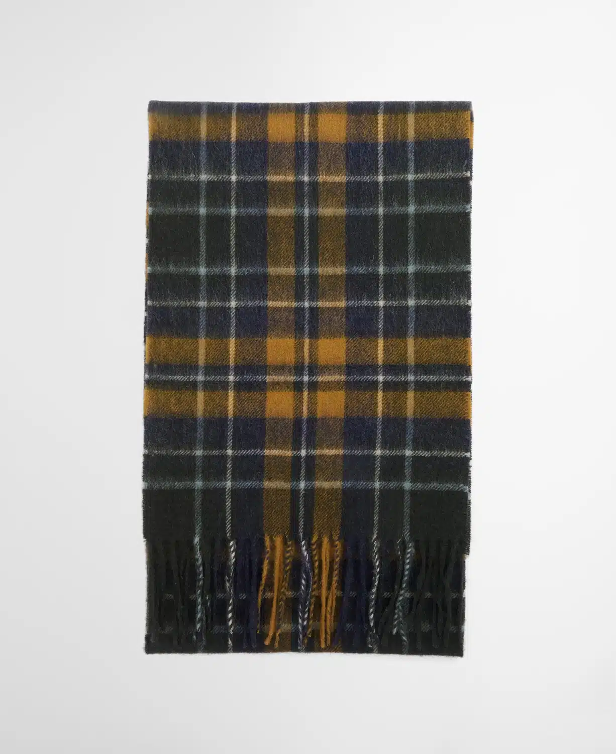 Echarpe en laine d'agneau Barbour forest bronze brown