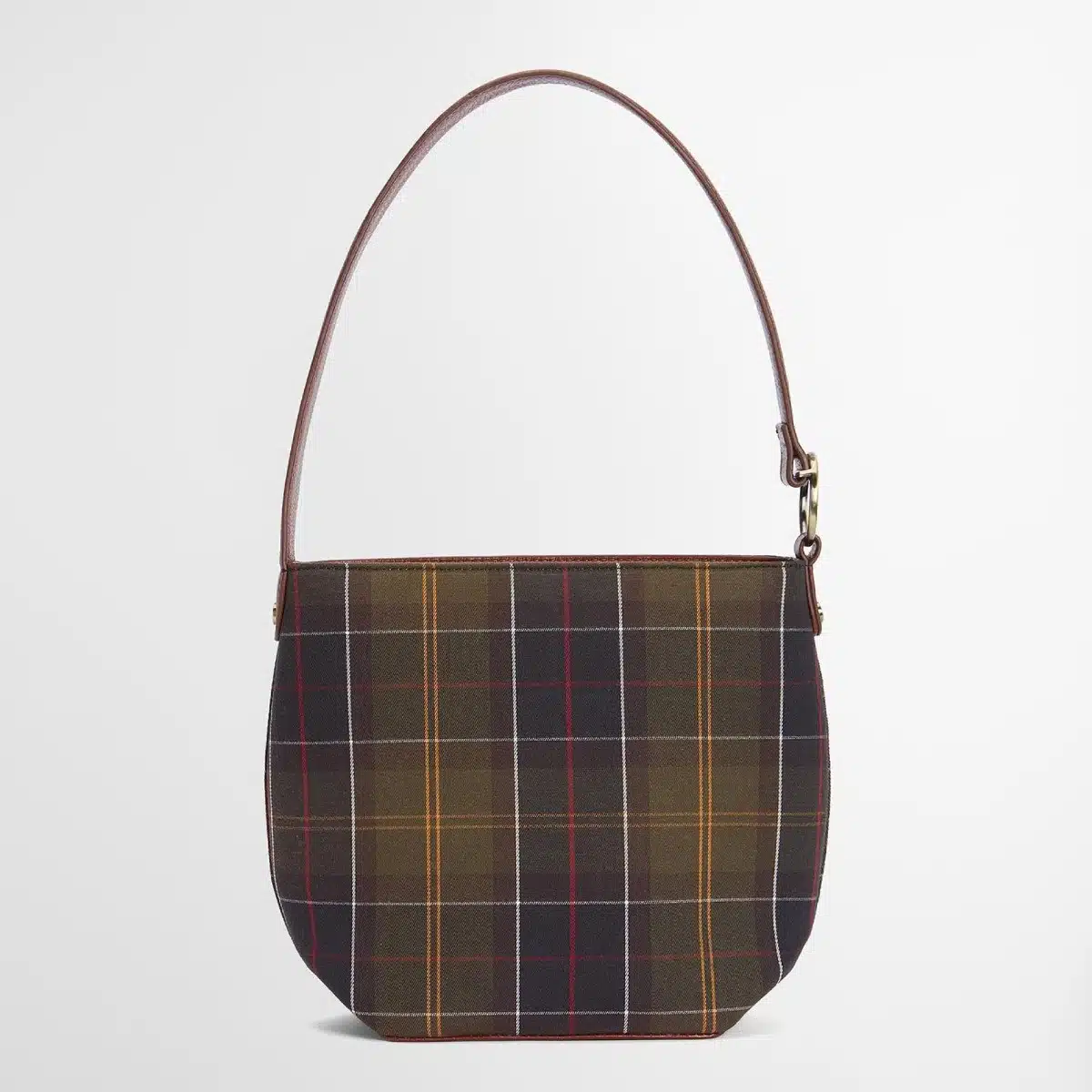 Sac seau en cuir et tartan Barbour Cedar