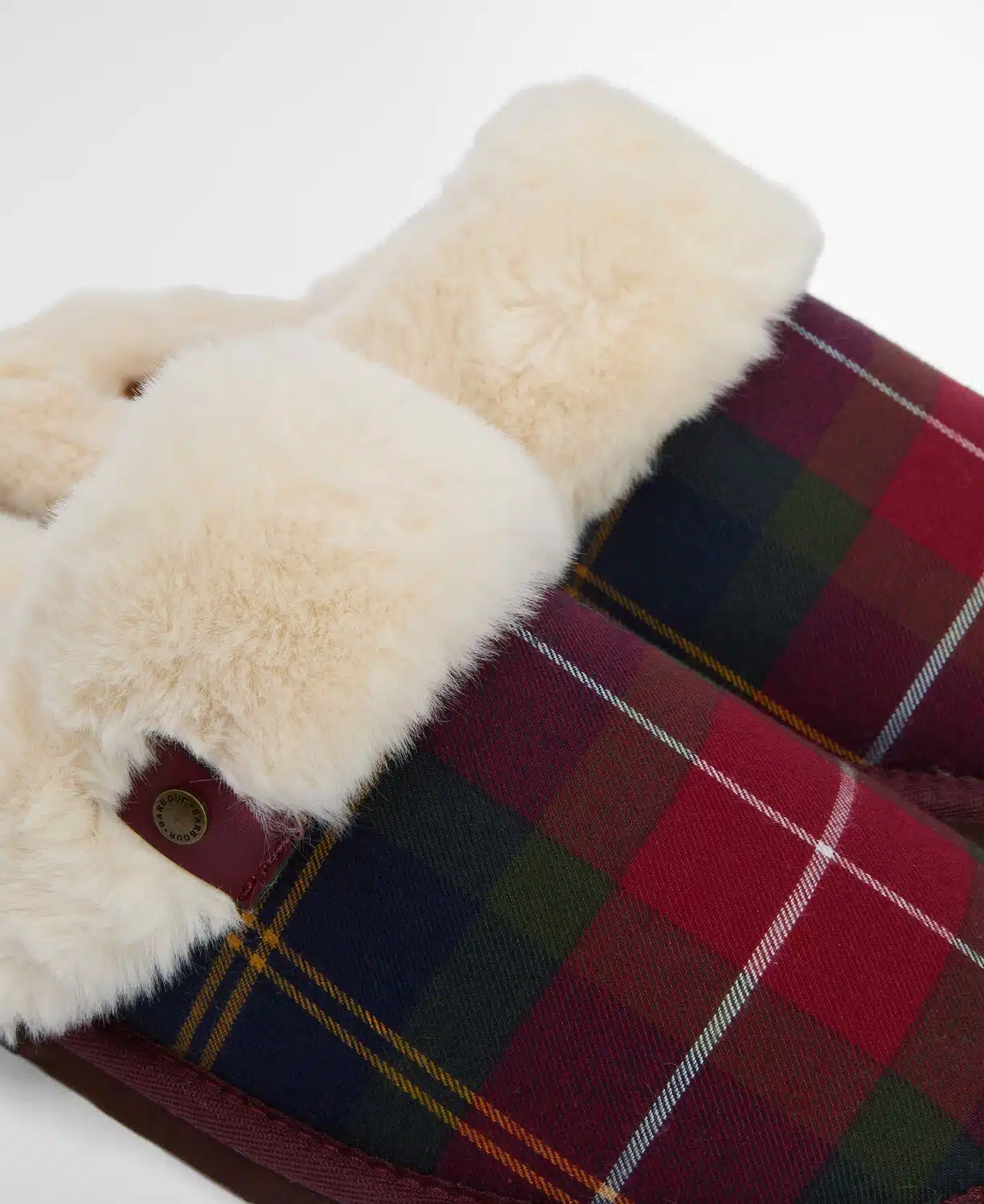Chaussons fourrés en tartan pour femme barbour Claudia