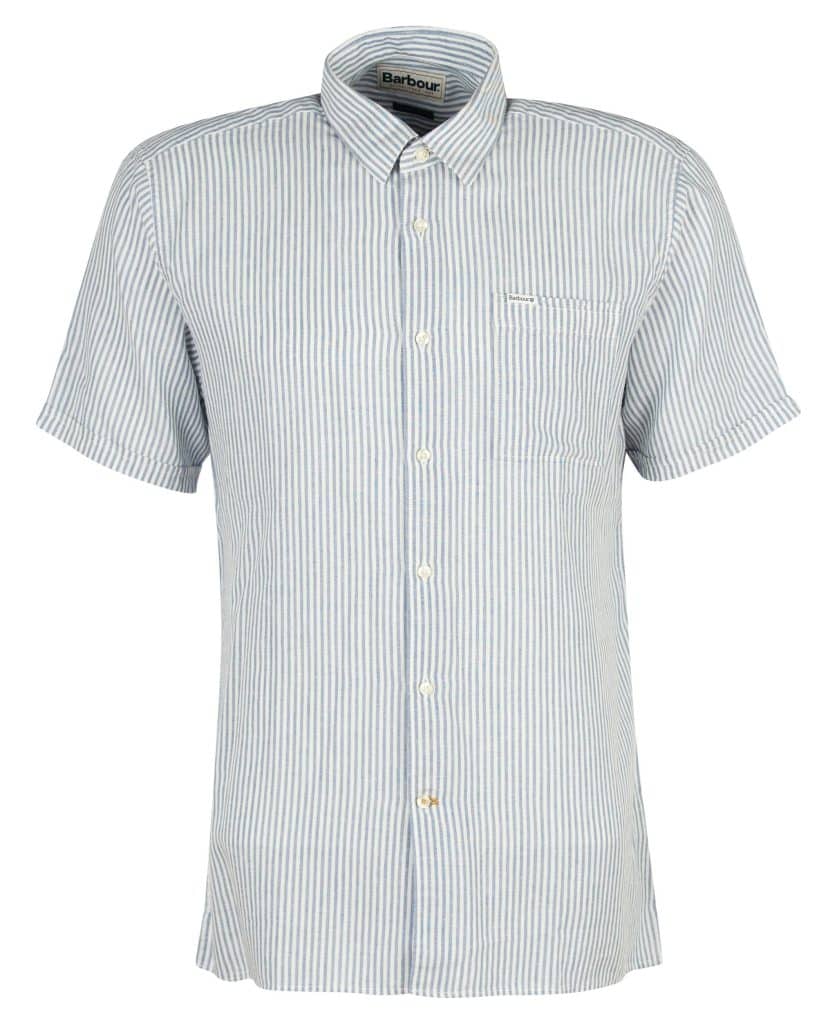 Chemise Barbour Deerpark Summer pour homme en lyocell et lin avec rayures