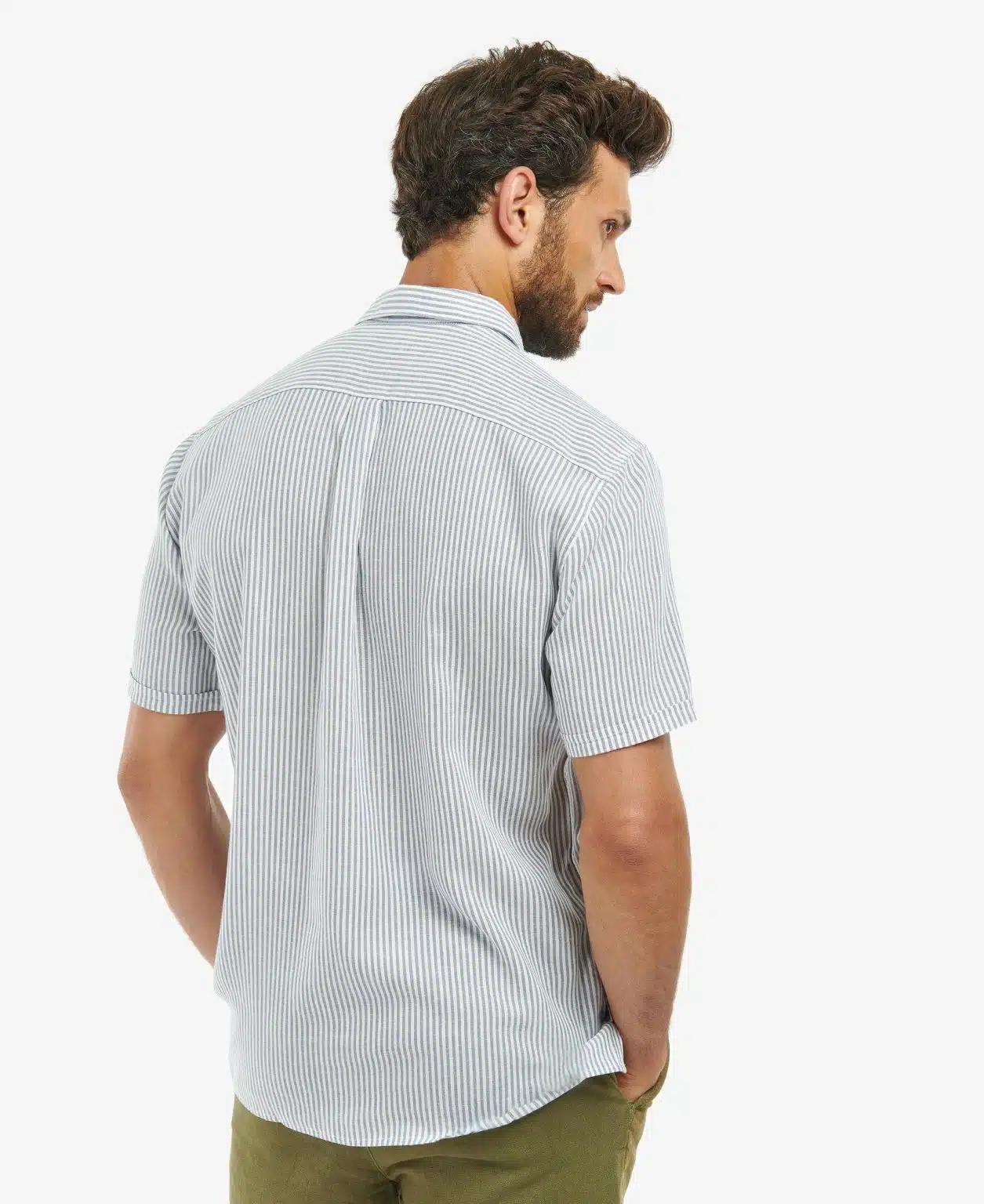 Chemise Barbour Deerpark Summer pour homme en lyocell et lin avec rayures