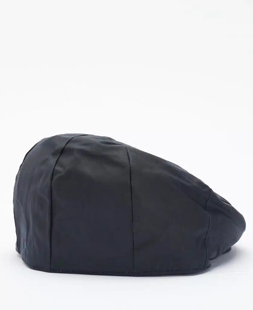 Casquette plate en coton huilé bleu marine Barbour