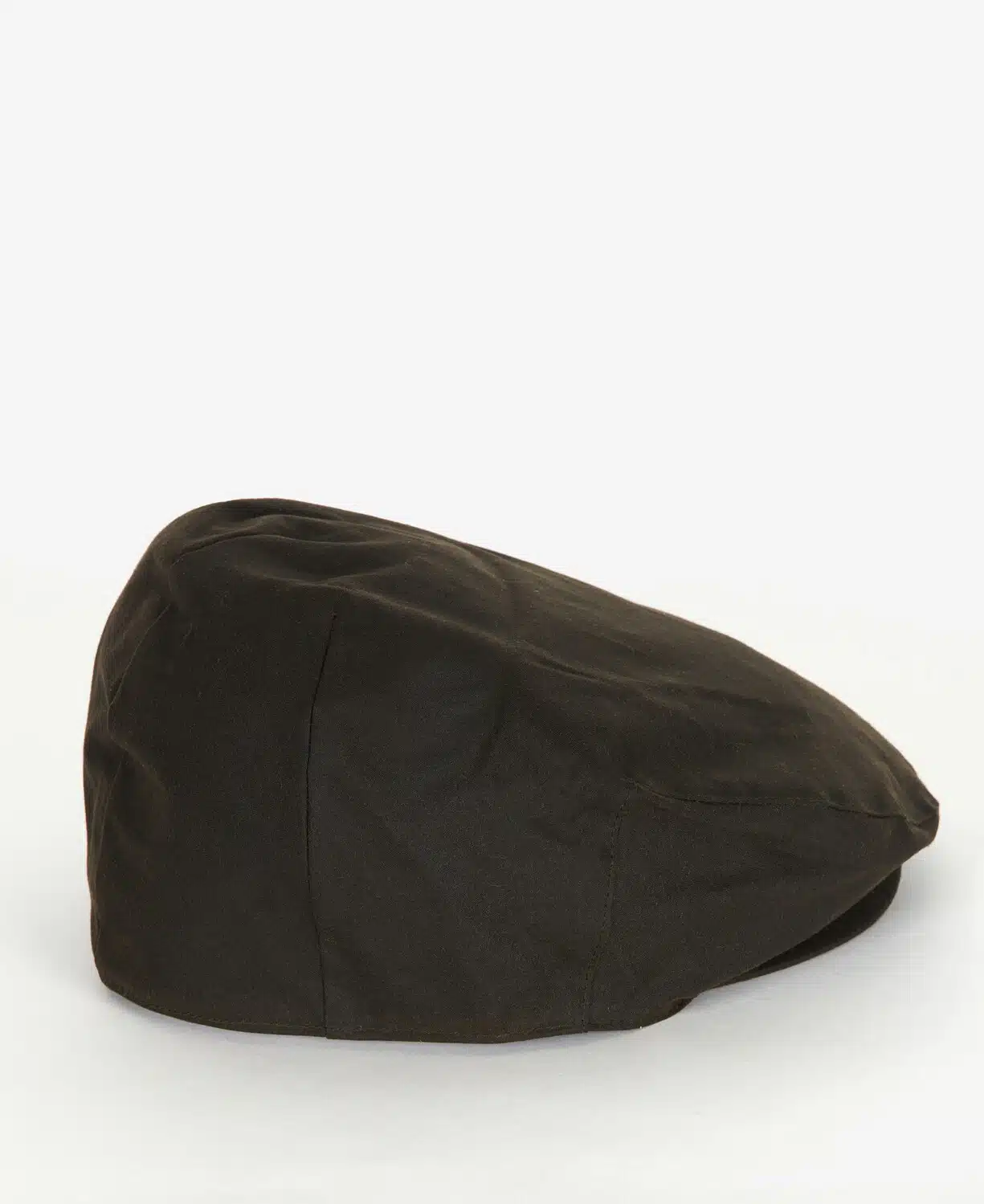 Casquette plate en coton huilé olive Barbour