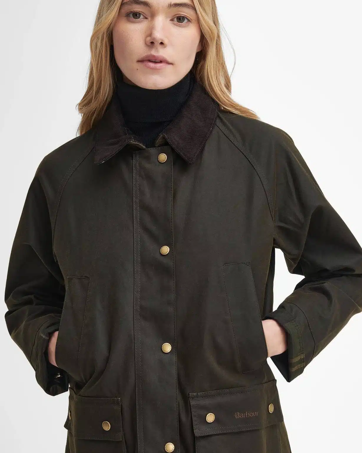 Veste huilée femme Barbour Acorn vert olive