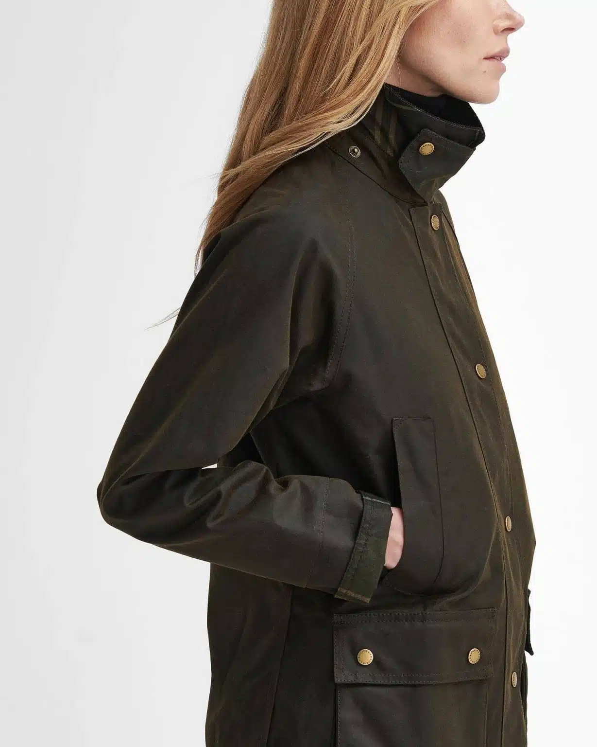Veste huilée femme Barbour Acorn vert olive