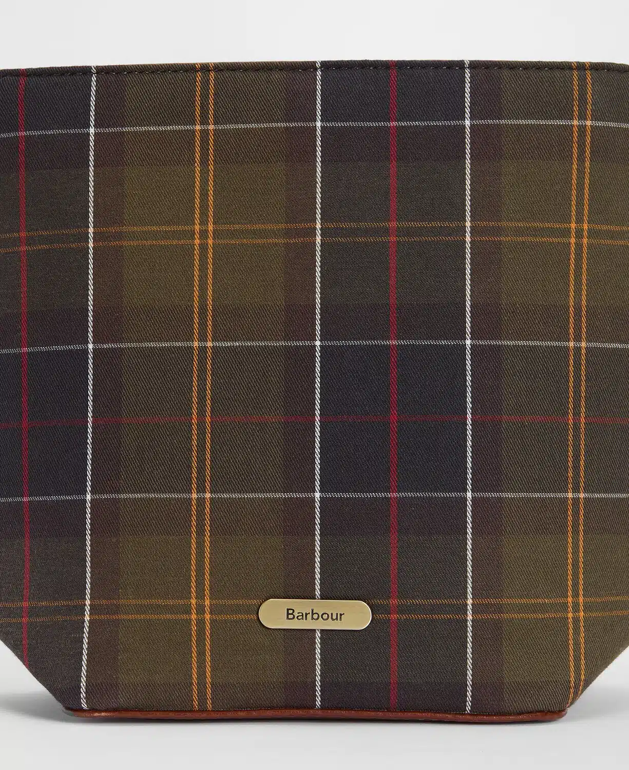 Sac seau en cuir et tartan Barbour Cedar
