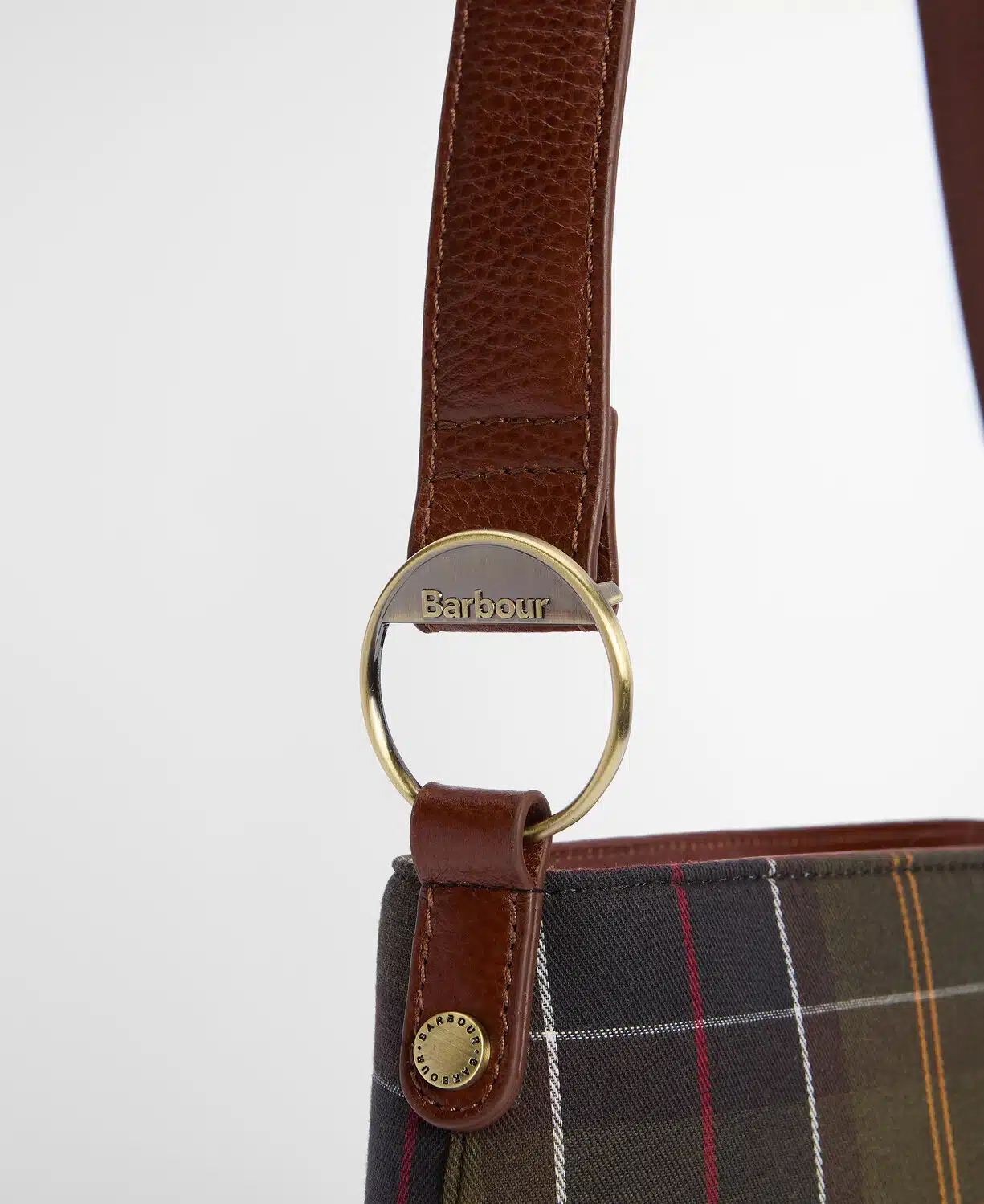 Sac seau en cuir et tartan Barbour Cedar